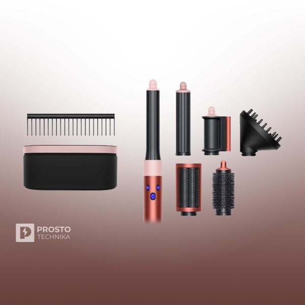 Фен-стайлер Dyson Airwrap Complete Long HS05 Diffuser, Strawberry Bronze/ Blush Pink